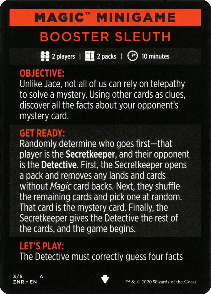 Booster Sleuth (Magic Minigame) [Zendikar Rising Minigame] | Jomio and Rueliete's Cards and Comics