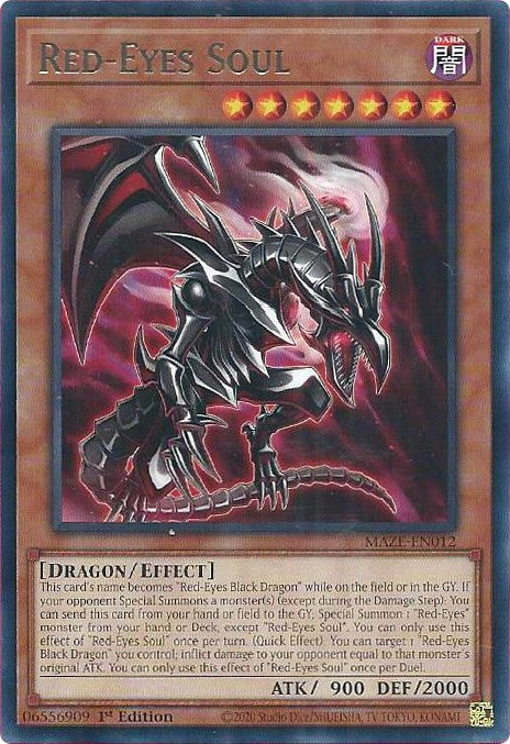 Red-Eyes Soul [MAZE-EN012] Rare | Jomio and Rueliete's Cards and Comics