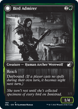 Bird Admirer // Wing Shredder [Innistrad: Double Feature] | Jomio and Rueliete's Cards and Comics