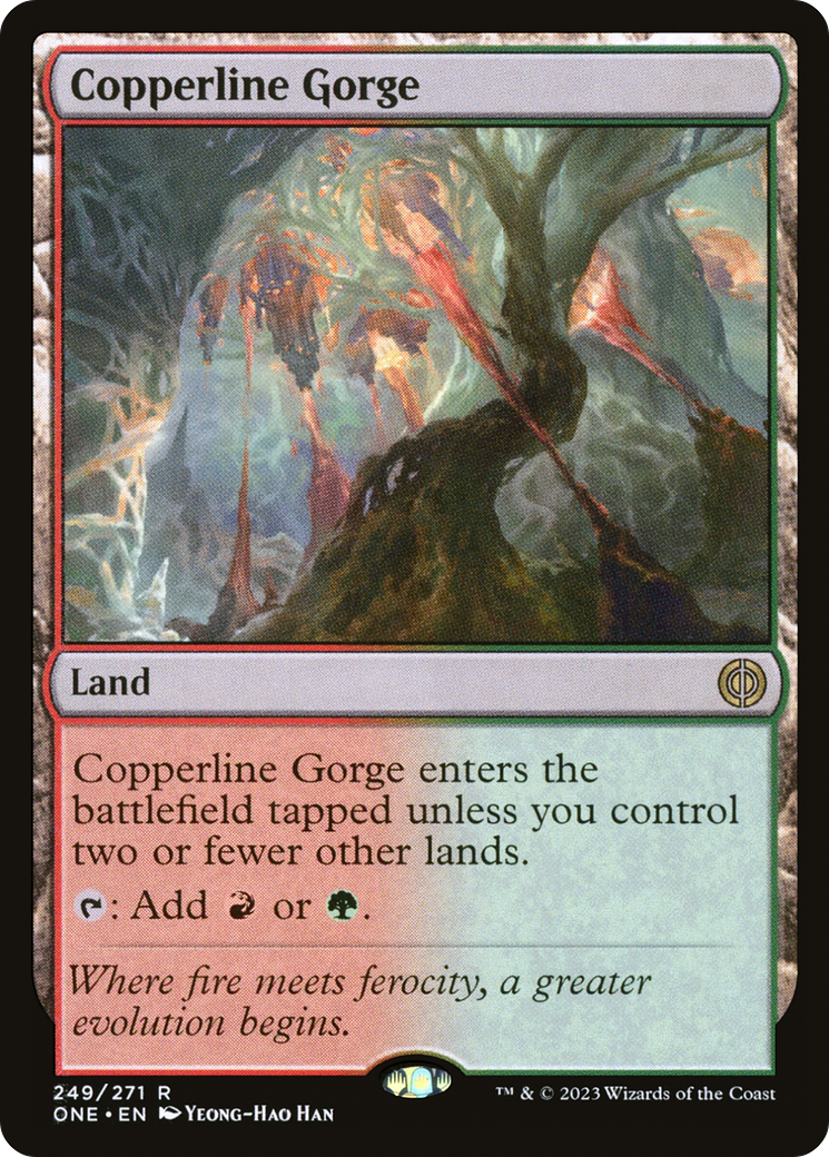Copperline Gorge [Phyrexia: All Will Be One] | Jomio and Rueliete's Cards and Comics