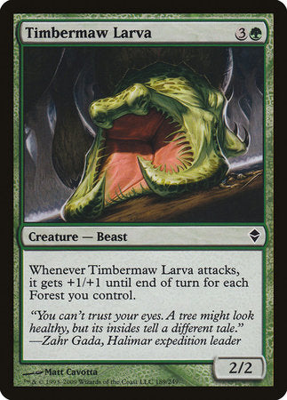 Timbermaw Larva [Zendikar] | Jomio and Rueliete's Cards and Comics