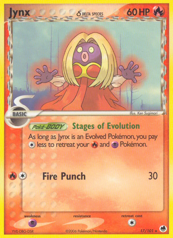 Jynx (17/101) (Delta Species) [EX: Dragon Frontiers] | Jomio and Rueliete's Cards and Comics