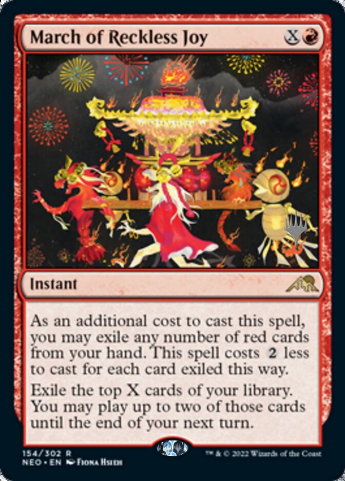 March of Reckless Joy (Promo Pack) [Kamigawa: Neon Dynasty Promos] | Jomio and Rueliete's Cards and Comics
