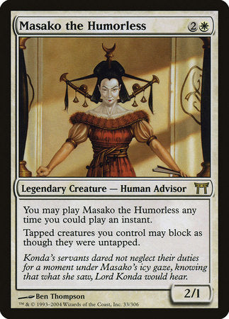 Masako the Humorless [Champions of Kamigawa] | Jomio and Rueliete's Cards and Comics