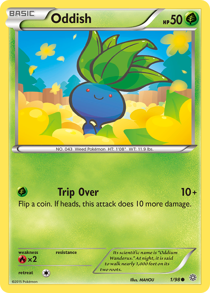 Oddish (1/98) [XY: Ancient Origins] | Jomio and Rueliete's Cards and Comics