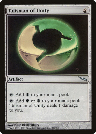 Talisman of Unity [Mirrodin] | Jomio and Rueliete's Cards and Comics
