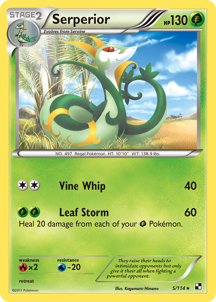 Serperior (5/114) [Black & White: Base Set] | Jomio and Rueliete's Cards and Comics
