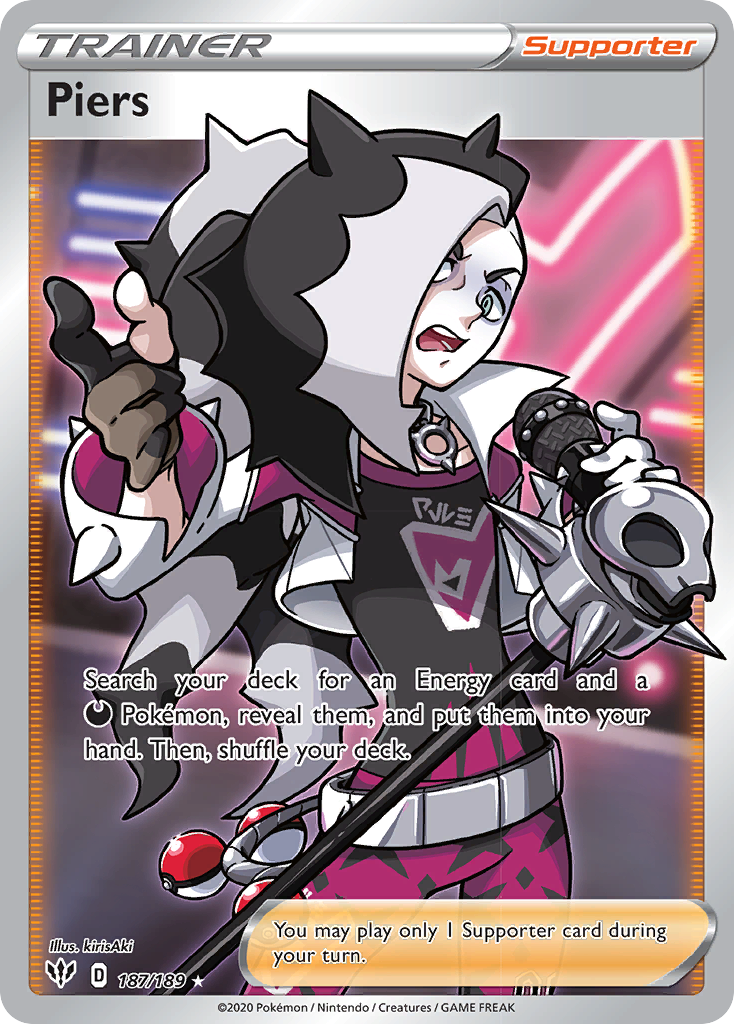 Piers (187/189) [Sword & Shield: Darkness Ablaze] | Jomio and Rueliete's Cards and Comics