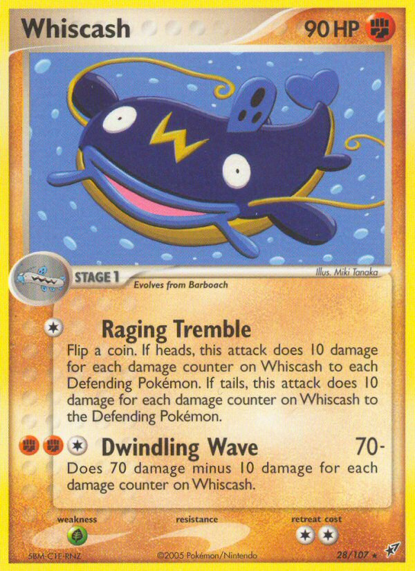 Whiscash (28/107) [EX: Deoxys] | Jomio and Rueliete's Cards and Comics