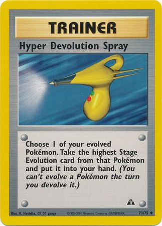 Hyper Devolution Spray (73/75) [Neo Discovery Unlimited] | Jomio and Rueliete's Cards and Comics
