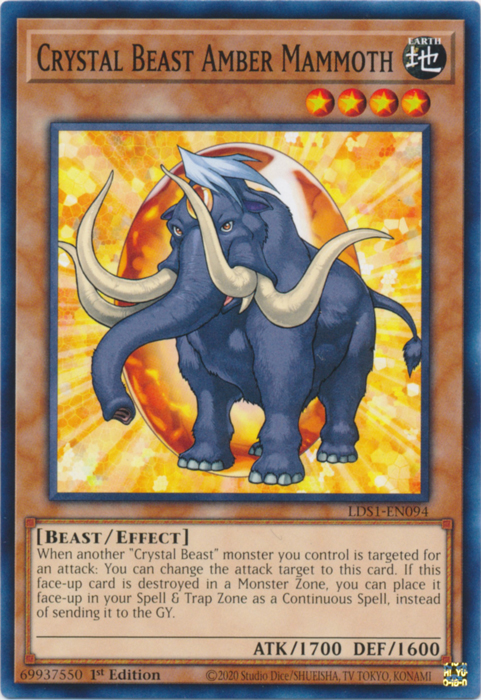 Crystal Beast Amber Mammoth [LDS1-EN094] Common | Jomio and Rueliete's Cards and Comics