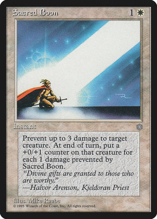 Sacred Boon [Ice Age] | Jomio and Rueliete's Cards and Comics