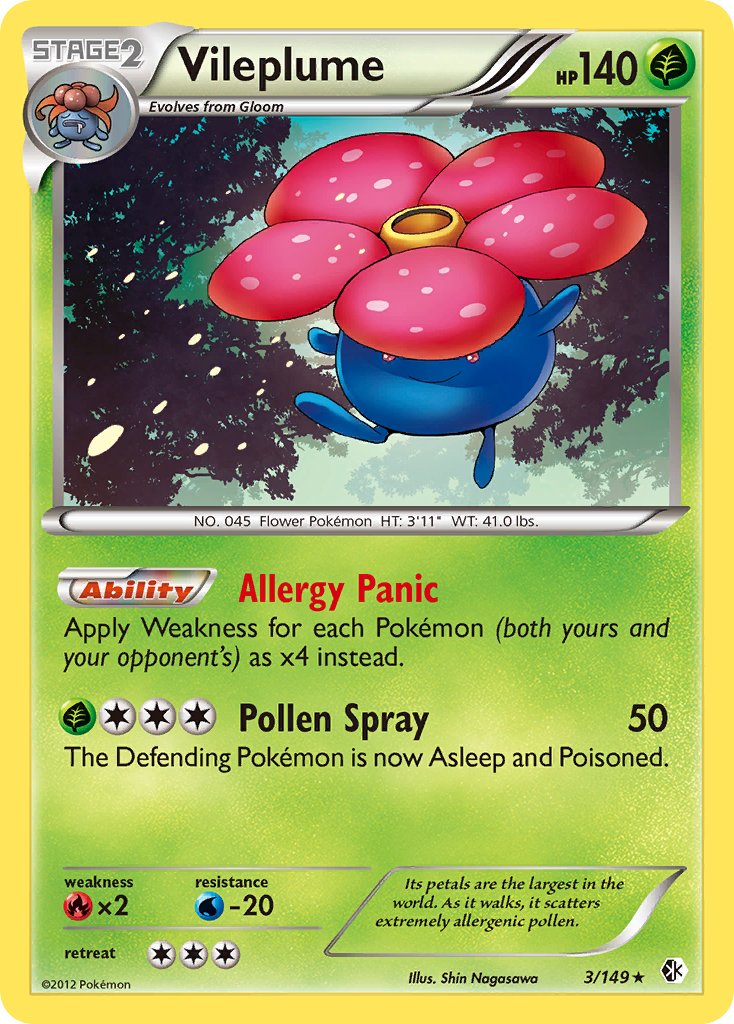 Vileplume (3/149) (Theme Deck Exclusive) [Black & White: Boundaries Crossed] | Jomio and Rueliete's Cards and Comics
