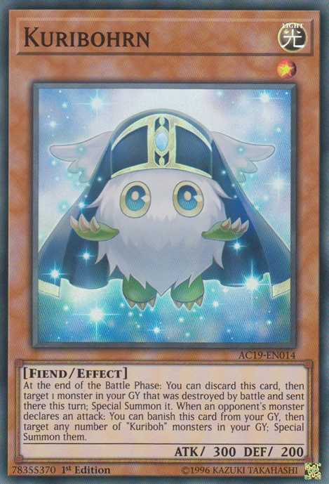 Kuribohrn [AC19-EN014] Super Rare | Jomio and Rueliete's Cards and Comics
