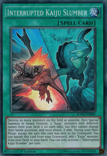 Interrupted Kaiju Slumber [BOSH-EN089] Super Rare | Jomio and Rueliete's Cards and Comics
