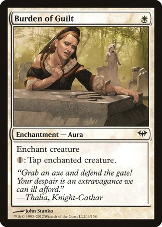 Burden of Guilt [Dark Ascension] | Jomio and Rueliete's Cards and Comics