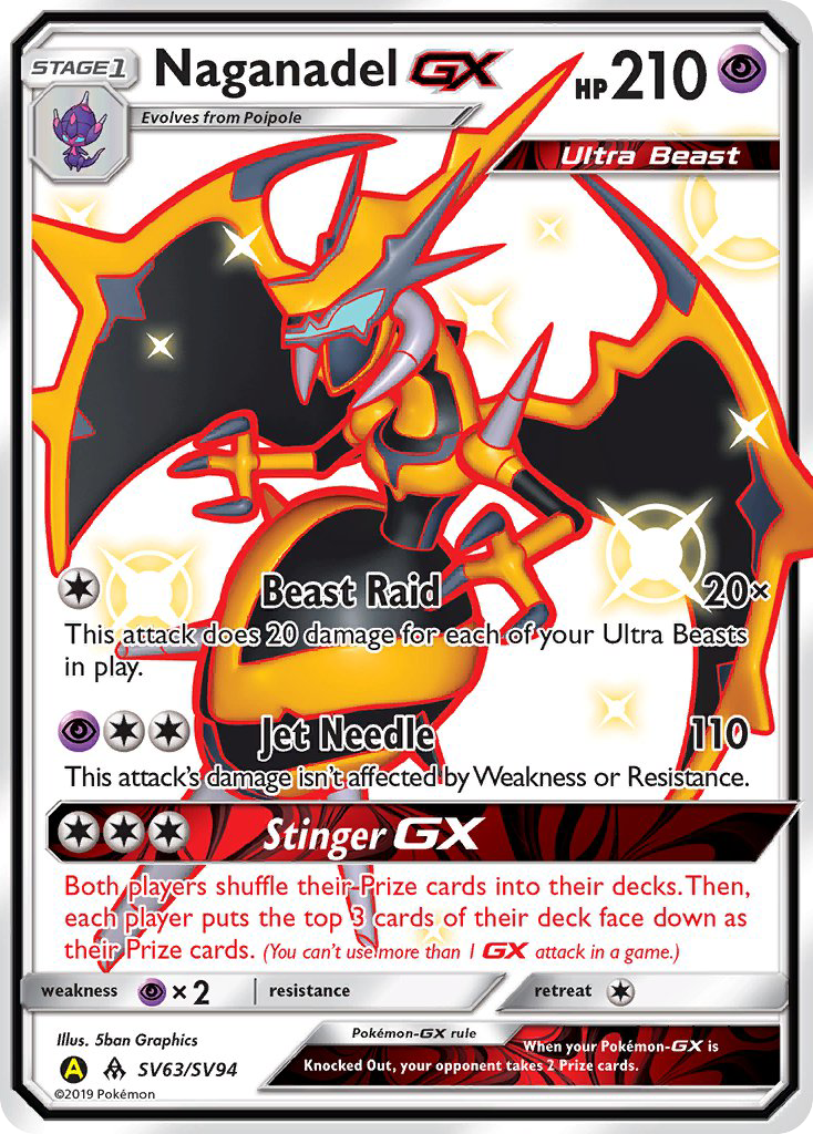 Naganadel GX (SV63/SV94) [Sun & Moon: Hidden Fates - Shiny Vault] | Jomio and Rueliete's Cards and Comics