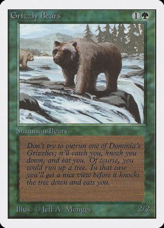 Grizzly Bears [Unlimited Edition] | Jomio and Rueliete's Cards and Comics