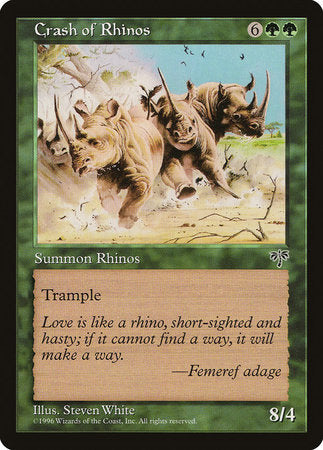 Crash of Rhinos [Mirage] | Jomio and Rueliete's Cards and Comics