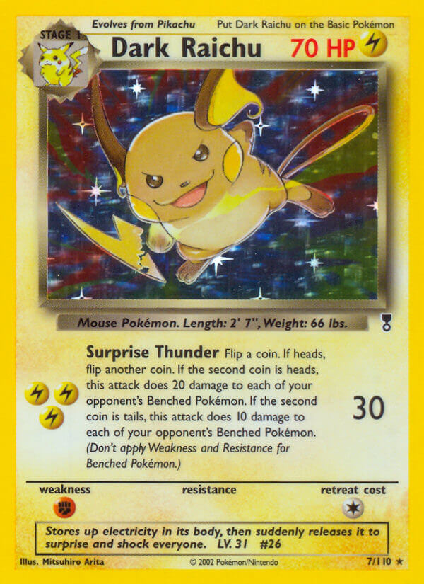 Dark Raichu (7/110) (WotC) (Theme Deck Exclusive) [Legendary Collection] | Jomio and Rueliete's Cards and Comics