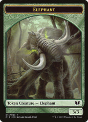 Elephant // Saproling Double-Sided Token [Commander 2015 Tokens] | Jomio and Rueliete's Cards and Comics