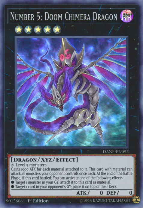 Number 5: Doom Chimera Dragon [DANE-EN092] Super Rare | Jomio and Rueliete's Cards and Comics