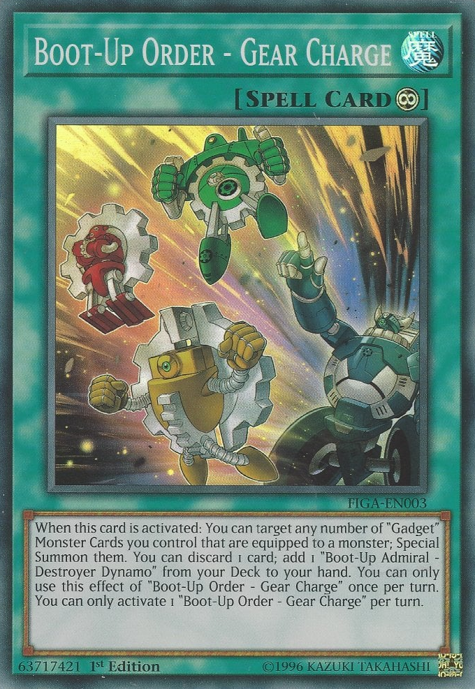 Boot-Up Order - Gear Charge [FIGA-EN003] Super Rare | Jomio and Rueliete's Cards and Comics
