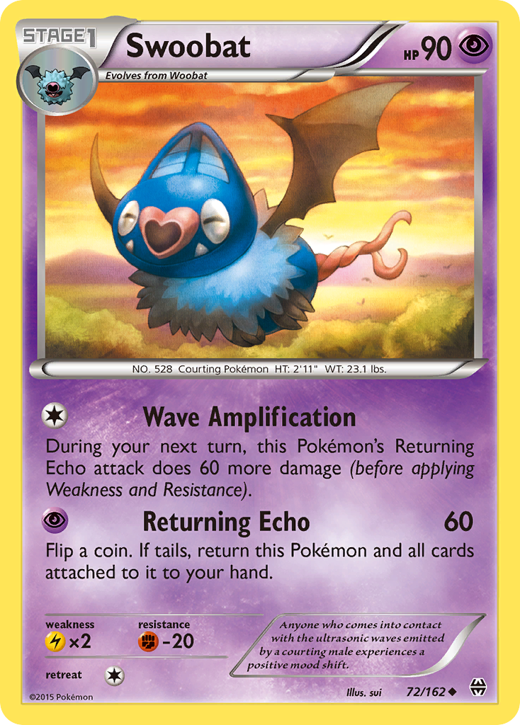 Swoobat (72/162) [XY: BREAKthrough] | Jomio and Rueliete's Cards and Comics