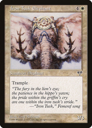 Iron Tusk Elephant [Mirage] | Jomio and Rueliete's Cards and Comics