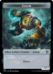 The Monarch // Golem Double-Sided Token [Phyrexia: All Will Be One Commander Tokens] | Jomio and Rueliete's Cards and Comics