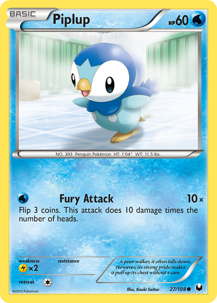 Piplup (27/108) [Black & White: Dark Explorers] | Jomio and Rueliete's Cards and Comics