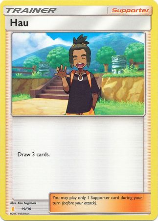 Hau (19/30) [Sun & Moon: Trainer Kit - Alolan Raichu] | Jomio and Rueliete's Cards and Comics