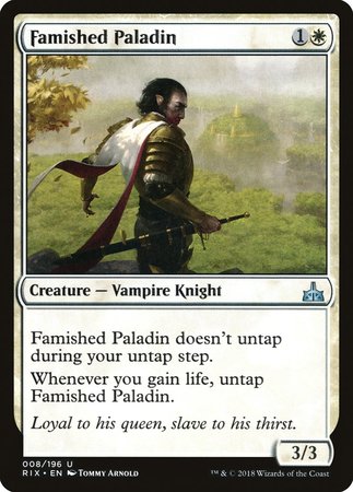 Famished Paladin [Rivals of Ixalan] | Jomio and Rueliete's Cards and Comics