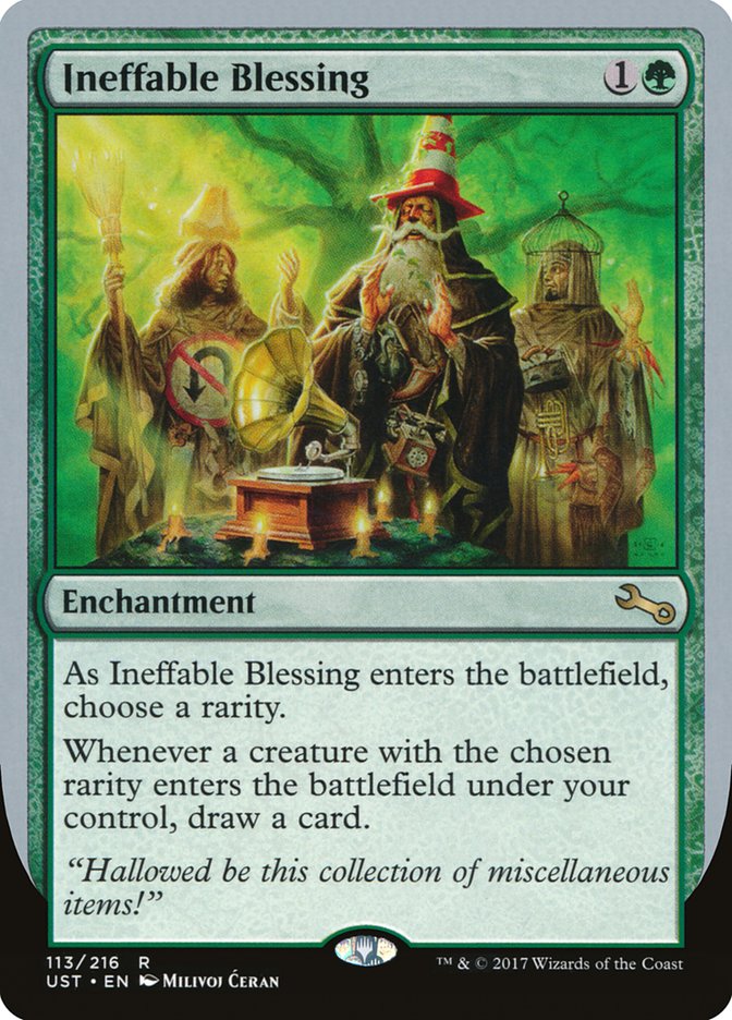 Ineffable Blessing ("choose a rarity") [Unstable] | Jomio and Rueliete's Cards and Comics
