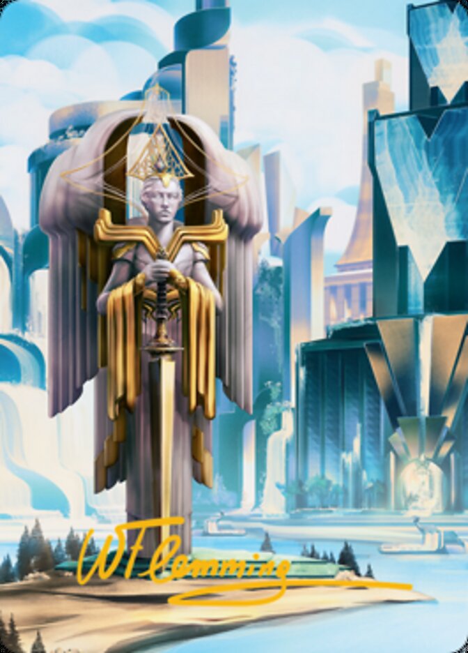 Island Art Card (Gold-Stamped Signature) [Streets of New Capenna Art Series] | Jomio and Rueliete's Cards and Comics