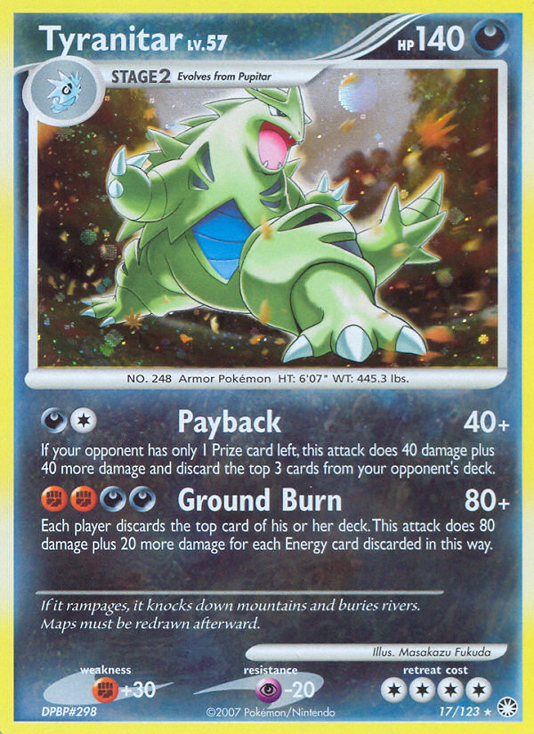 Tyranitar (17/123) [Diamond & Pearl: Mysterious Treasures] | Jomio and Rueliete's Cards and Comics