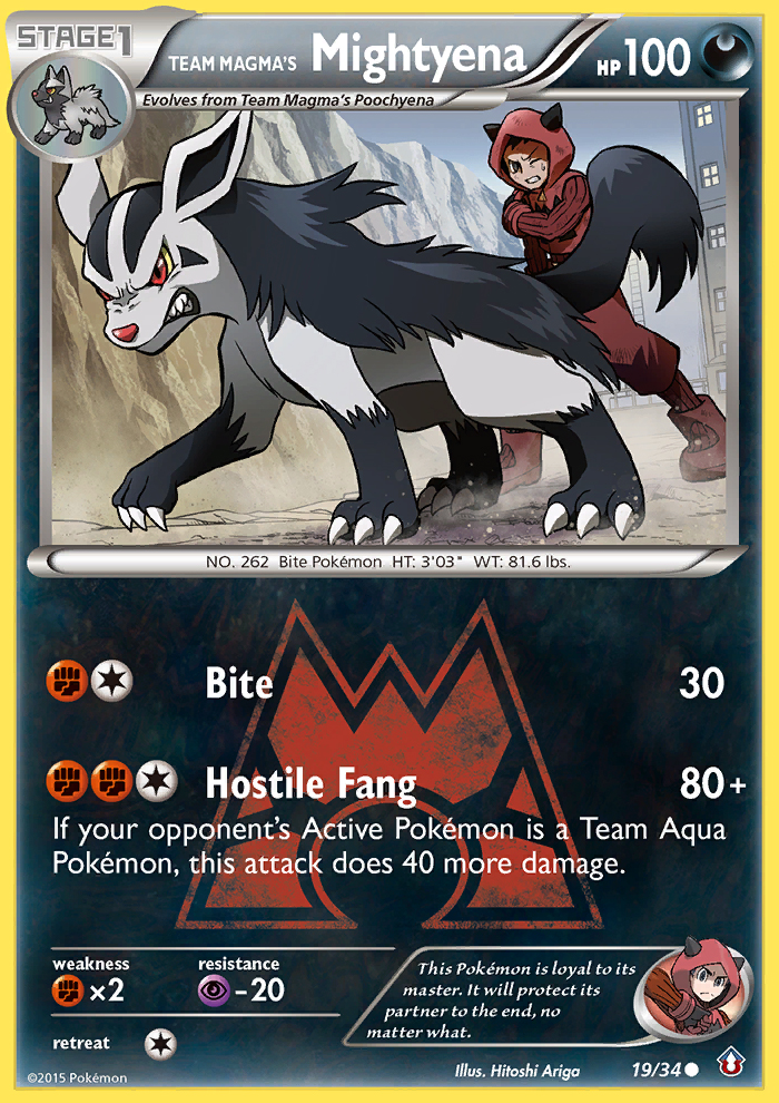 Team Magma's Mightyena (19/34) [XY: Double Crisis] | Jomio and Rueliete's Cards and Comics
