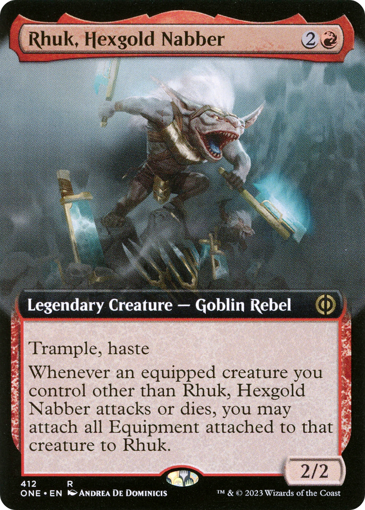 Rhuk, Hexgold Nabber (Extended Art) [Phyrexia: All Will Be One] | Jomio and Rueliete's Cards and Comics