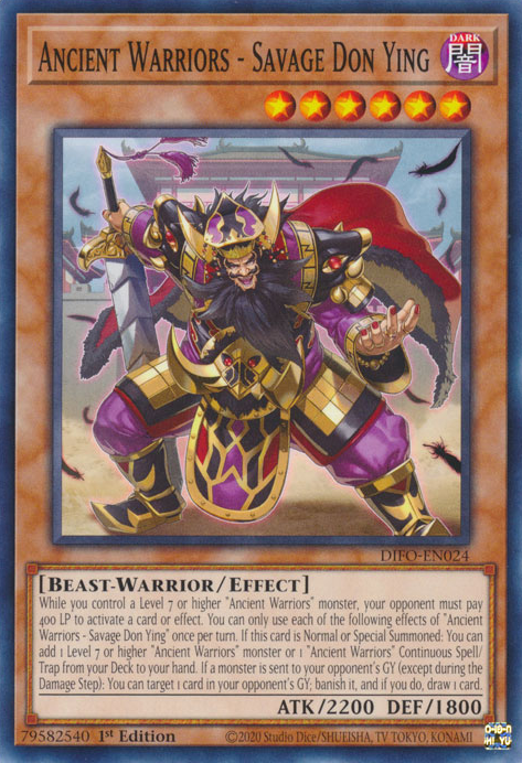 Ancient Warriors - Savage Don Ying [DIFO-EN024] Common | Jomio and Rueliete's Cards and Comics