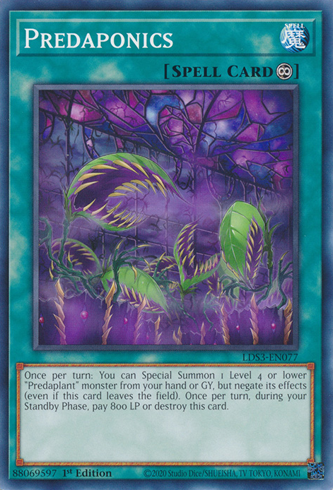 Predaponics [LDS3-EN077] Common | Jomio and Rueliete's Cards and Comics