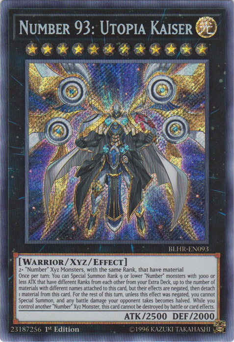 Number 93: Utopia Kaiser [BLHR-EN093] Secret Rare | Jomio and Rueliete's Cards and Comics