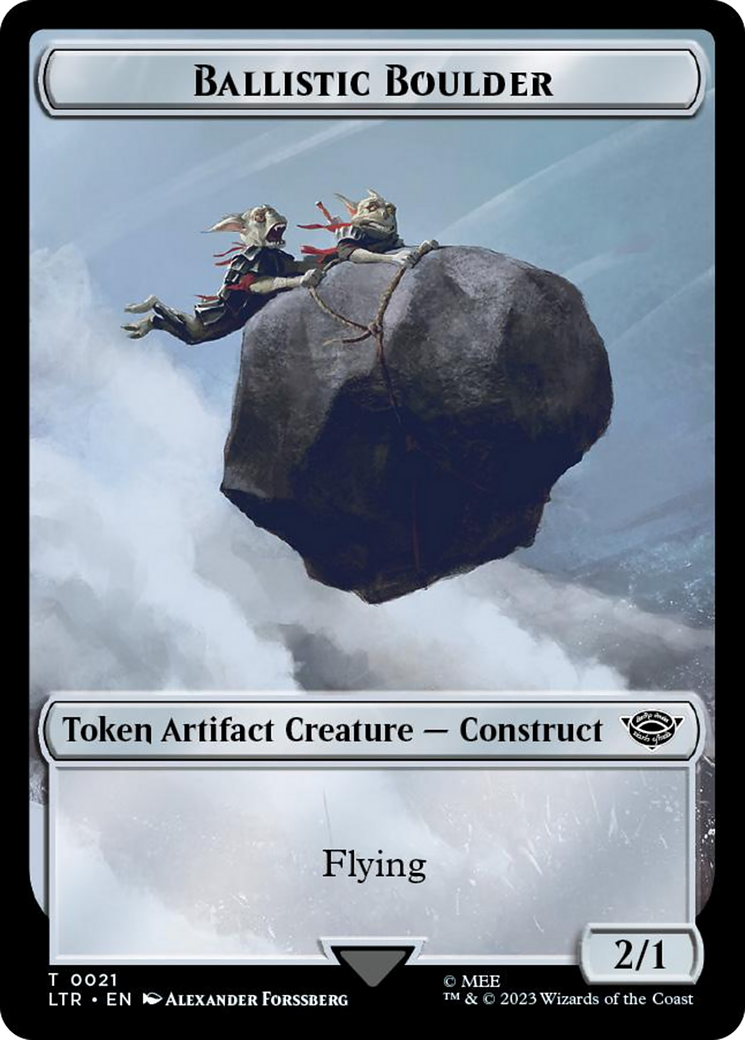 Ballistic Boulder // Food (0023) Double-Sided Token (Surge Foil) [The Lord of the Rings: Tales of Middle-Earth Tokens] | Jomio and Rueliete's Cards and Comics
