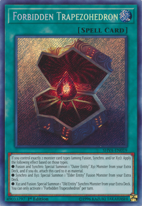 Forbidden Trapezohedron [SHVA-EN019] Secret Rare | Jomio and Rueliete's Cards and Comics