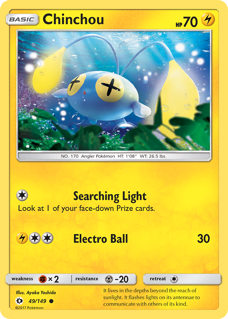 Chinchou (49/149) [Sun & Moon: Base Set] | Jomio and Rueliete's Cards and Comics