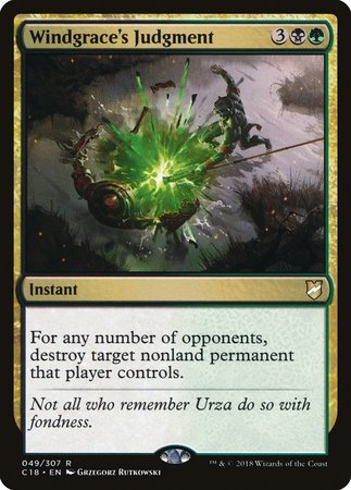 Windgrace's Judgment [Commander 2018] | Jomio and Rueliete's Cards and Comics