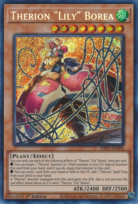 Therion Lily Borea [DIFO-EN006] Secret Rare | Jomio and Rueliete's Cards and Comics