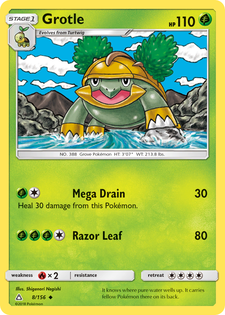 Grotle (8/156) [Sun & Moon: Ultra Prism] | Jomio and Rueliete's Cards and Comics