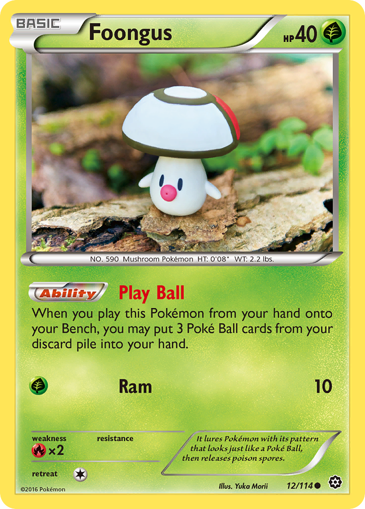 Foongus (12/114) [XY: Steam Siege] | Jomio and Rueliete's Cards and Comics