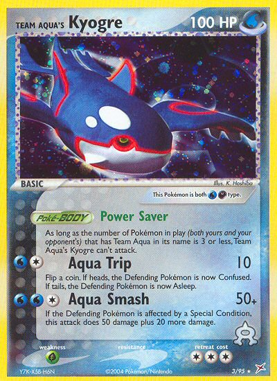 Team Aqua's Kyogre (3/95) [EX: Team Magma vs Team Aqua] | Jomio and Rueliete's Cards and Comics