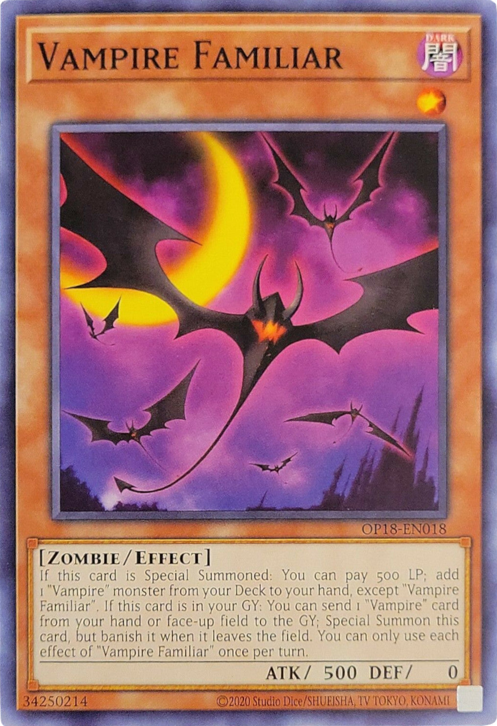 Vampire Familiar [OP18-EN018] Common | Jomio and Rueliete's Cards and Comics